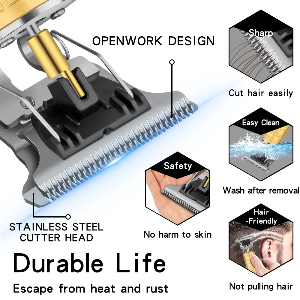 バリカンヘアカットマシン電気バリカンプロフェッショナル USB コードレスバリカンプロフェッショナルひげ男性用