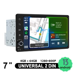 JOYING 7 inch Android 13.0 Car Radio Stereo Universal Multimedia Player Double 2Din Head Unit Wireless Carplay Android Auto