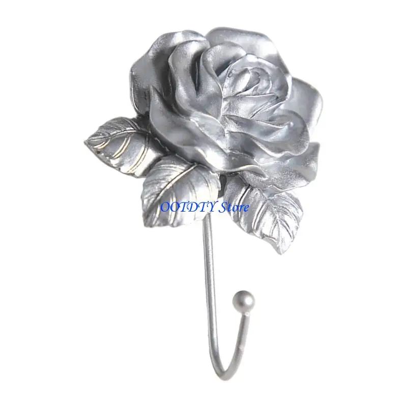 367A Romance Heart Rose Paint Hook For Keys And Decoration Craft Of Resin And Iron