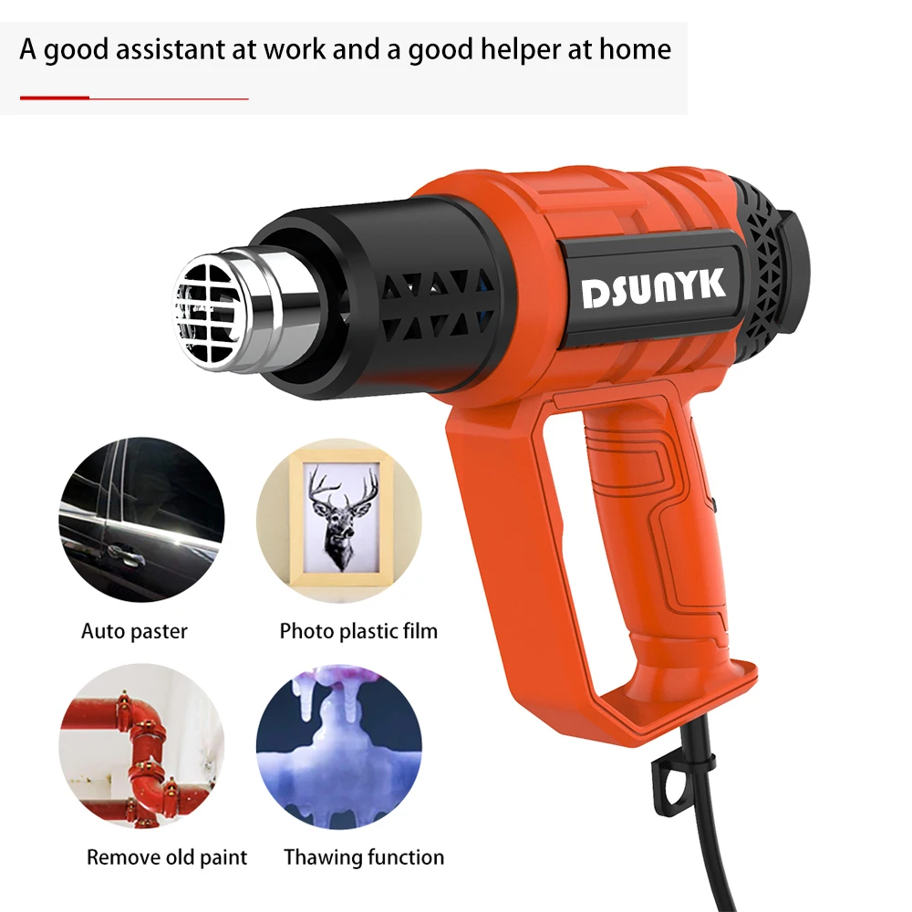 2500W Heat Gun Hair Dryer 110V 220V Craft Heat Gun Temperature Digital Display Hot Air Gun for Welding DIY Shrink Wrapping EU US