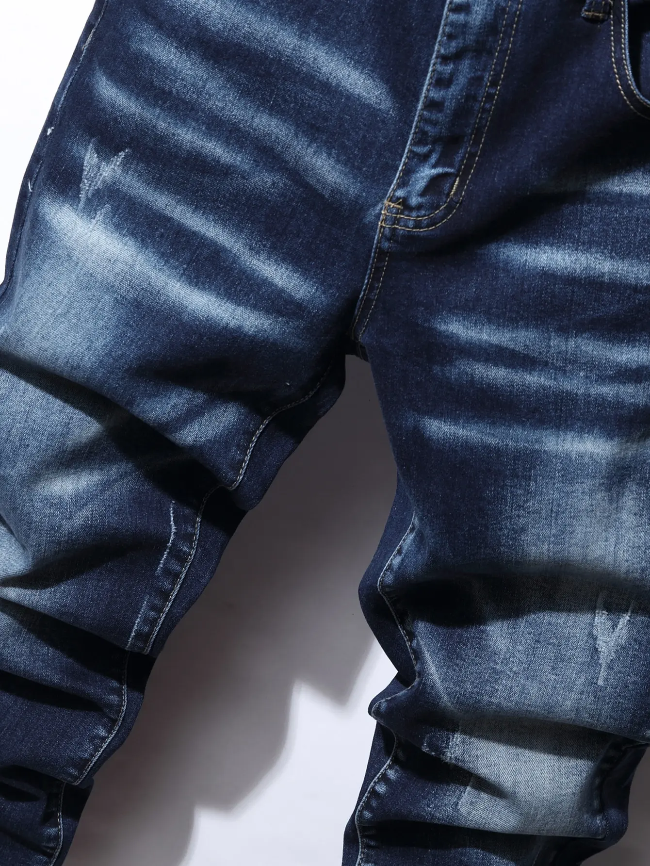 2022 neue männer Stretch Regular Fit Jeans Business Casual Klassische Mode Denim Männlichen Hose männer Dunkelblau Grau hosen