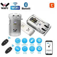 Wafu 019 Tuya Wireless Wifi Smart Lock Remote Control BT Electronic Keyless Door Invisible 433MHz Phone Control Fingerprint Lock