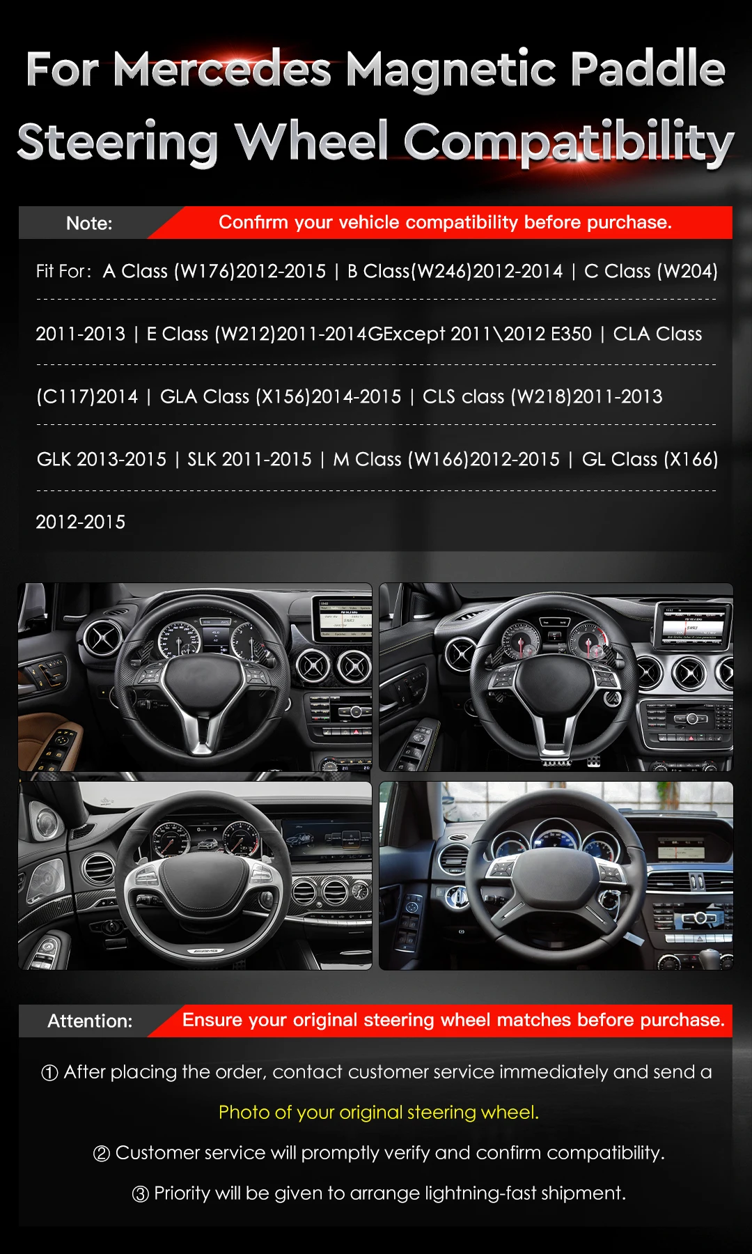 TDD Magnetic Paddle Shifters for Mercedes Benz A Class W176 C W204 E350 W212 CLA C117 GLA X156 SLK 2011-2015 CLS W218 2011-2013