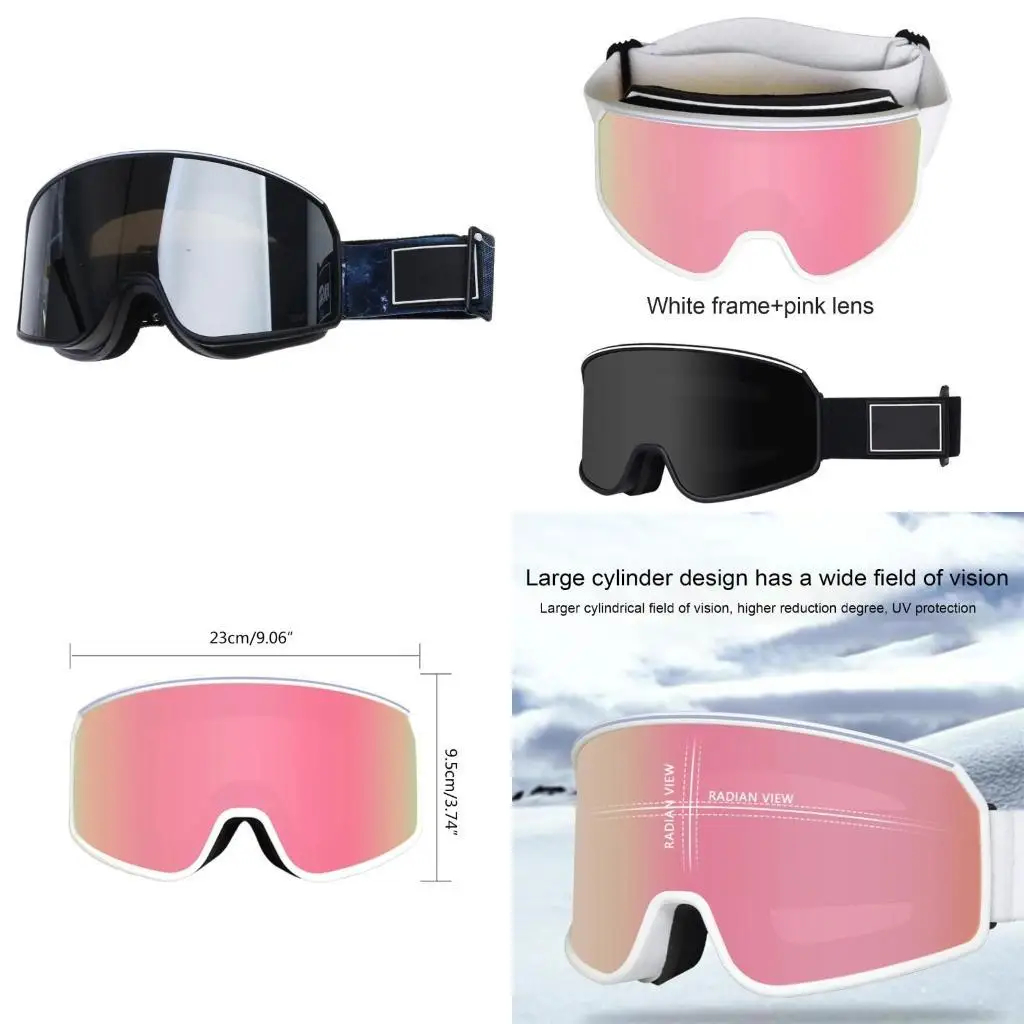 31BE Ski Goggles Myopia-Glasses Anti-fog Snowboard Goggles UV-Protection Snow Goggles Outdoor Sport Googles