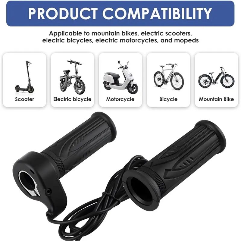 Retail E Bike Full Twist Throttle Handle 3 Pin Throttle Grip 20X Speed Control Electric Bike Accessories