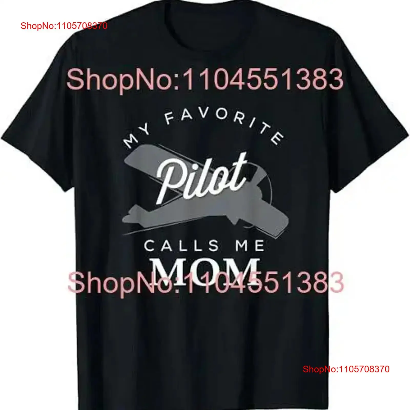Mom Mother Son Daughter Airplane Pilot T Shirt Birth Day vintage Washed designer clothes streetwear Slightly fashion Breathable