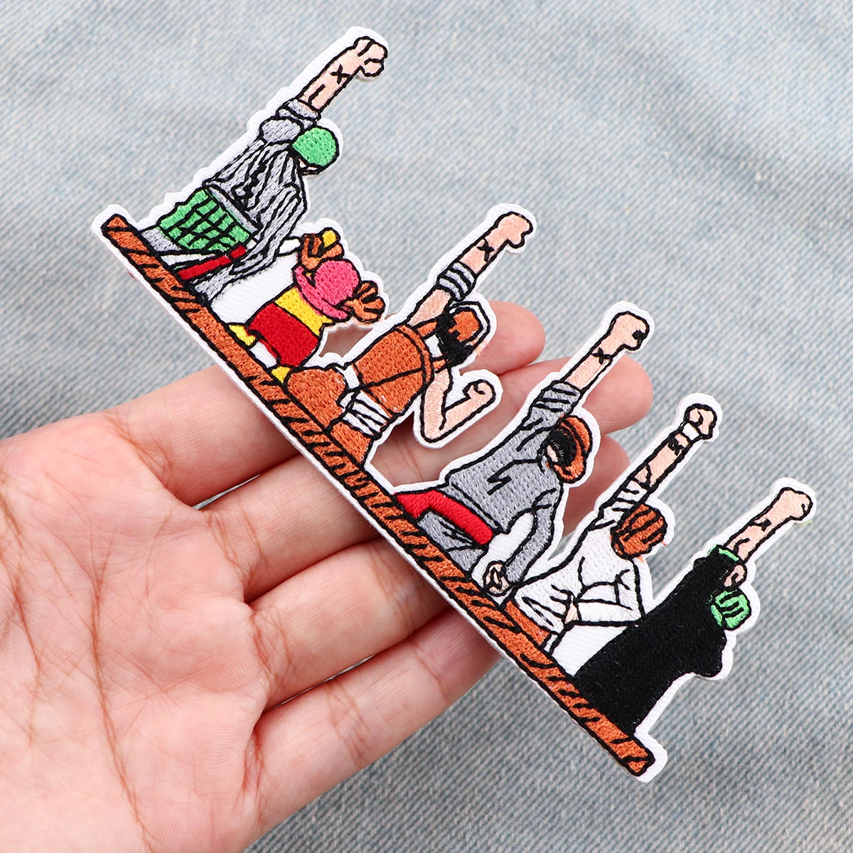 بقع gojo المطرزة للملابس ، شارات أنيمي للسترة ، والمشارب