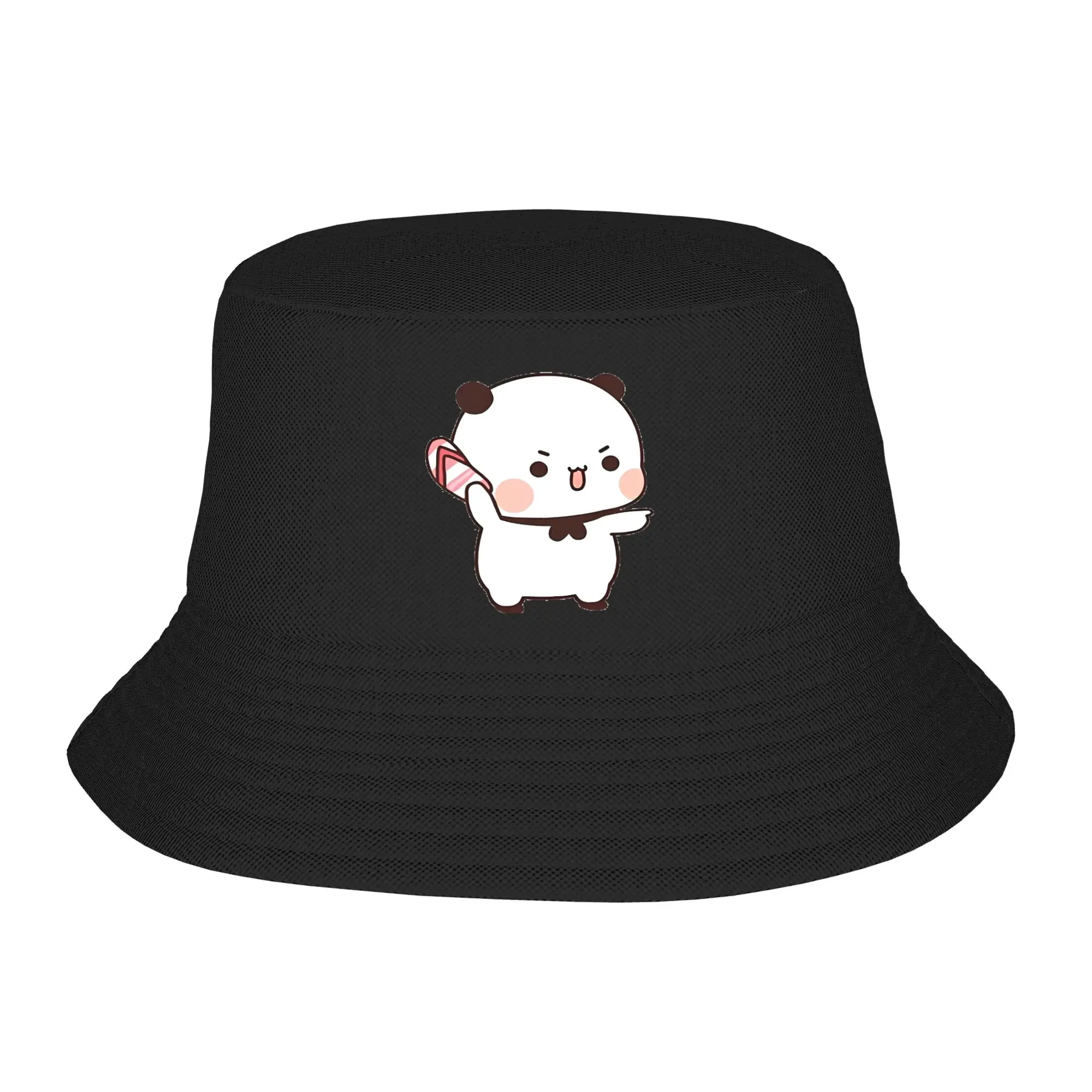Bubu is Throwing Flip-flops Dudu Bucket Hats Spring Picnic Headwear Accessories Fishing Hat for Outdoor Girl Ispoti Hat Packable