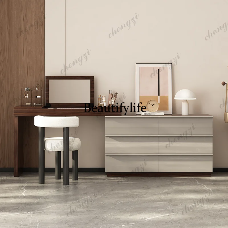 A68Mirror Princess Dressing Table Women Nordic Style Drawers Fashion Dressing Table Jewelry Cabinet Minimalist Coiffeuse Furnitu