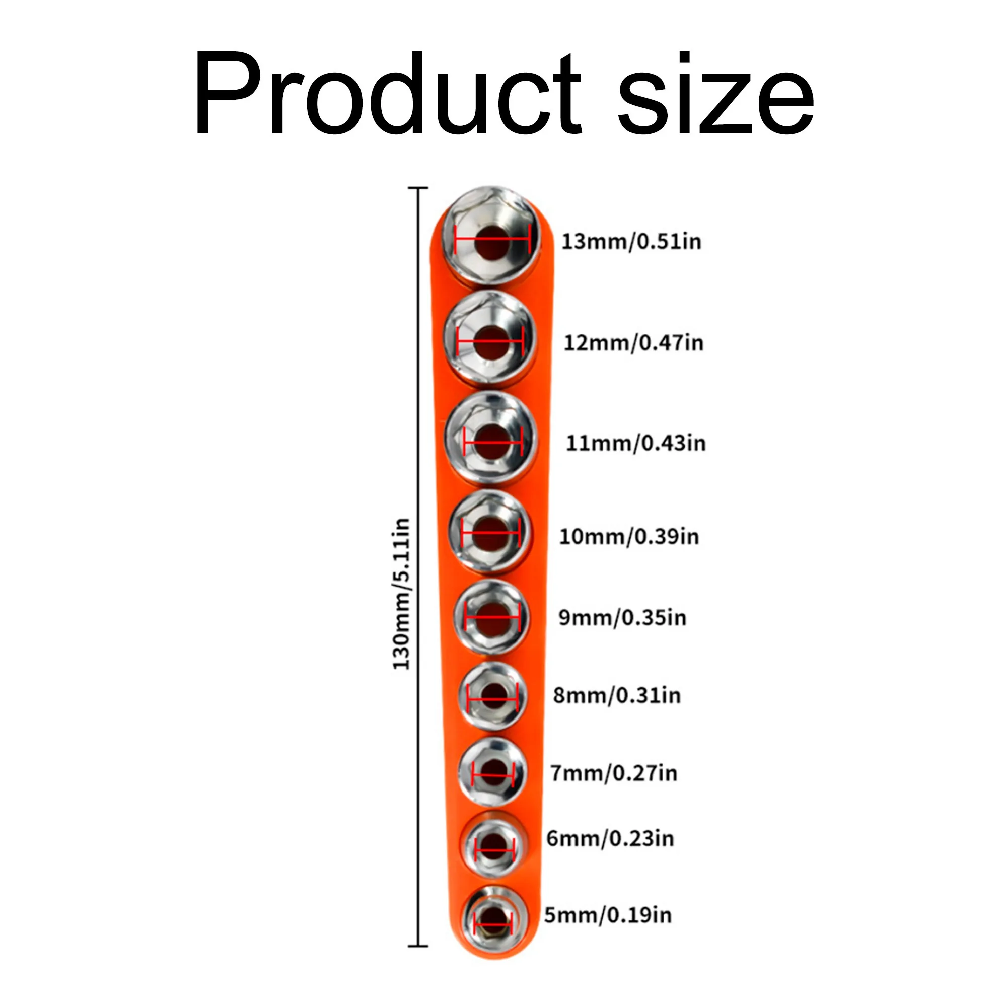 9-Piece Socket Set, Hex Socket Set, Durable Alloy Steel, 1/ 4inch Drive, Suitable for Automotive Repair and Industrial Use, Ideal for DIY Enthusiasts and Professionals
