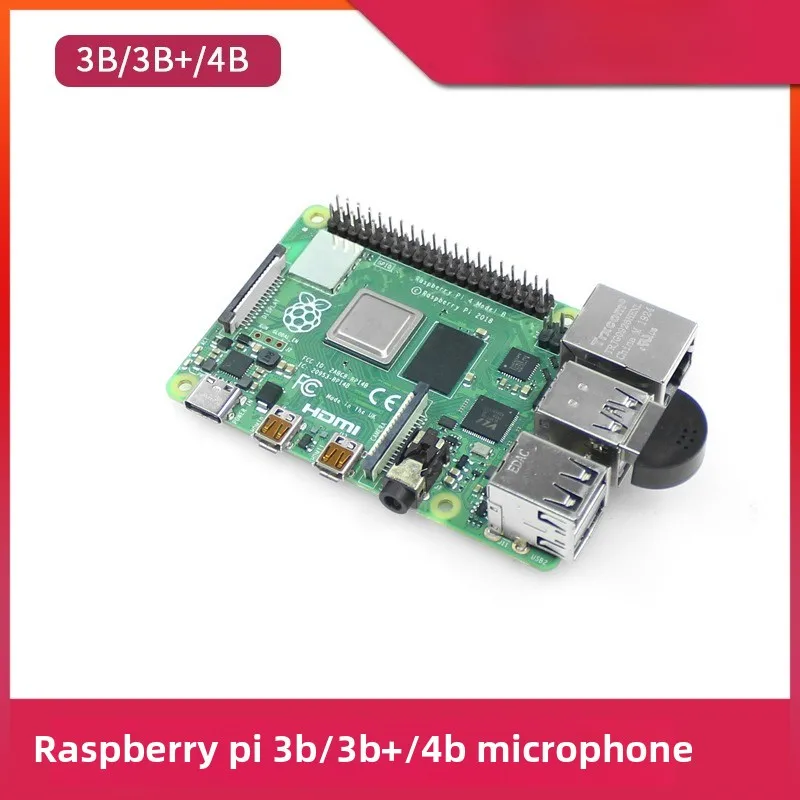 Raspberry Pi 3B/4B Recording Microphone Small Microphone Raspberry Pi 4B USB Microphone Driver-free