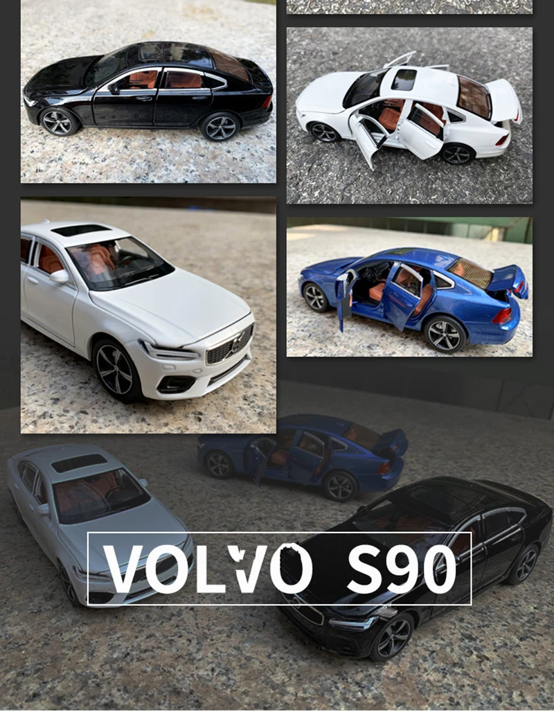 1:32 VOLVO S90 modello di auto in lega diecast veicoli giocattolo metallo alta simulazione suono e collezione di luci auto ragazzo bambini regalo