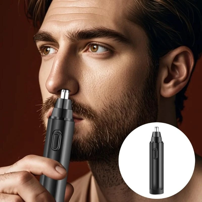 Plastic Electric Nose Hair Trimmer Rechargeable Electric Eyebrow Trimmer Electric Nasal Hair Scraper Perfect for Man