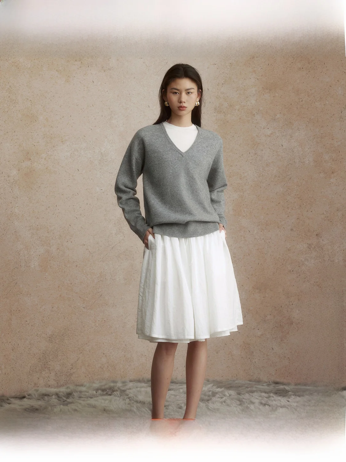 

Юбка-баллон ZhiZhi женская повседневная А-силуэта миди с завышенной талией из нейлоновой ткани, осенняя модная премиум-юбка для женщин