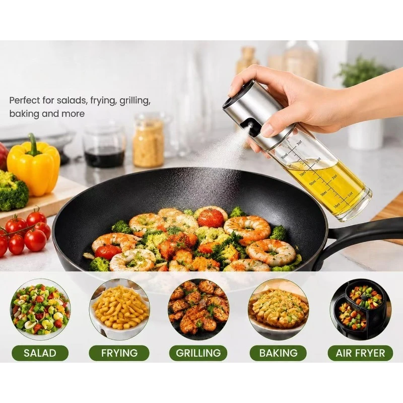Oil Sprayer for Cooking,100ml Olive Oil Spritzer,Oil Sprayer for Air Fryer, Salad,BBQ,Roasting