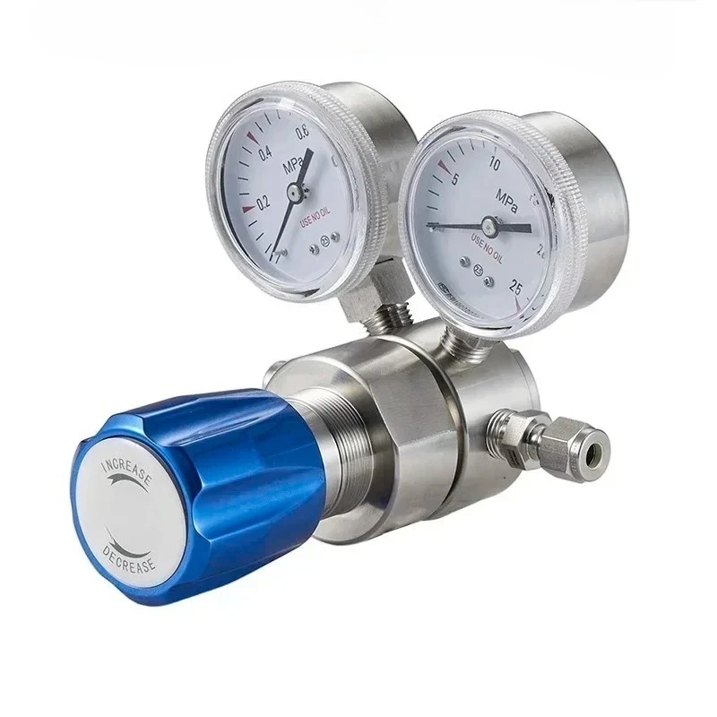 FOR Single-stage Double-meter Small Flow Pressure Reducing Regulator 316l Material High-purity Gas Oxygen Regulator