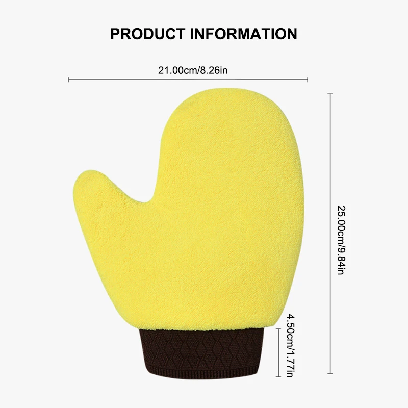 Microfiber Car Washing Glove Double-Faced Thickened Coral Fleece Cleaning Brush Gloves Car Detailing Cleaner Care Tool 1/2pcs