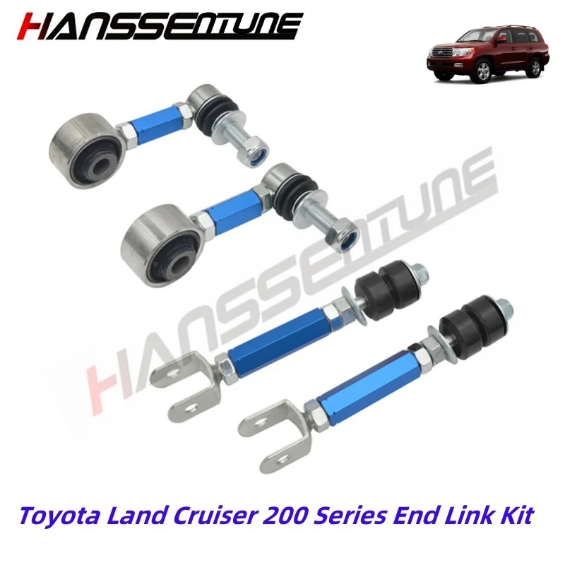 Front & Rear Adjustable Anti-Roll Sway Bar Stabilizer End Link Kit For Landcruiser 200 Series 2008-2021