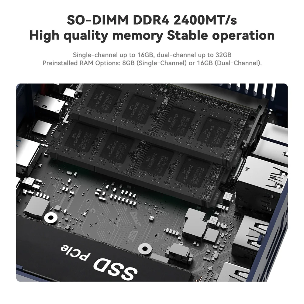 Beelink Mini PC SER5 Max AMD R7 7735HS Ryzen3 3200U R5 5500U 5625U 16G RAM 500G M.2 NVME SSD Type-C Gaming Mini Desktop Computer