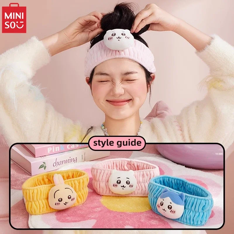 MINISO Chiikawa Series Headband 3D Hairband Girls Cute Children's Toys Kawaii Cartoon Hachiware Usagi Peripheral Christmas Gifts