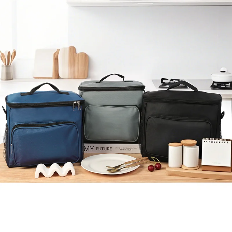 

Large Capacity Sling Lunch Box Children/Student Multiple People Lunch Bag Thermal Bag Outdoor Thermal Food Box Bag