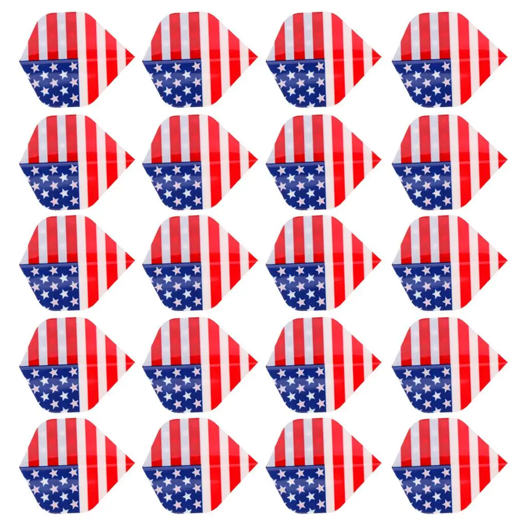 Tear Resistant PET Dart Flights Professional Darts Accessory National Flag Design for Darts Board Surround