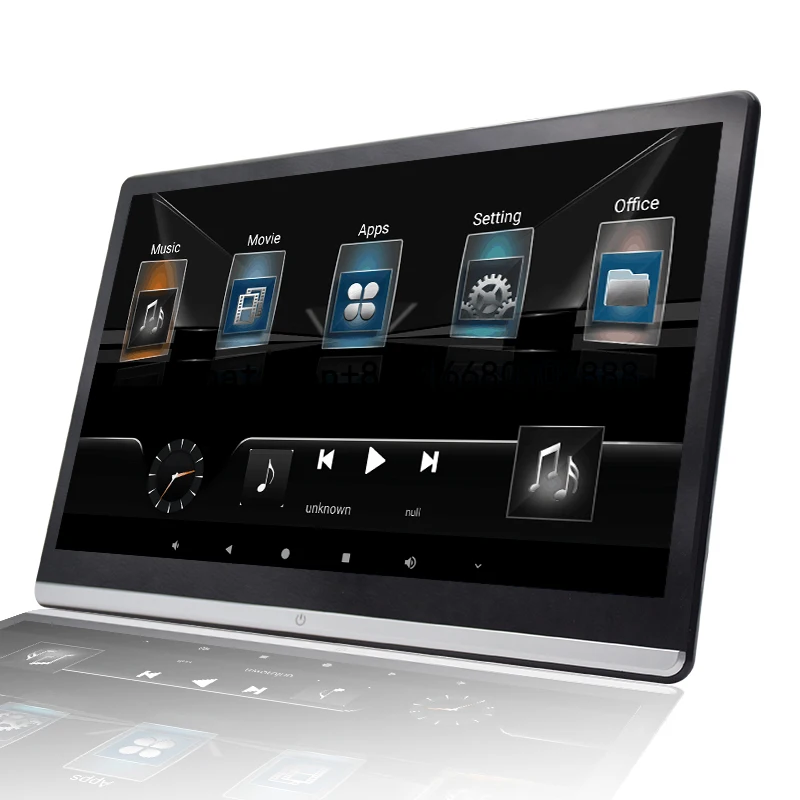 

AuCar 13.3 Inch Car Headrest Android 4K Online Video Player Car Rear Seat Video Music Player Wifi Bluetooth AirPlay HDMI