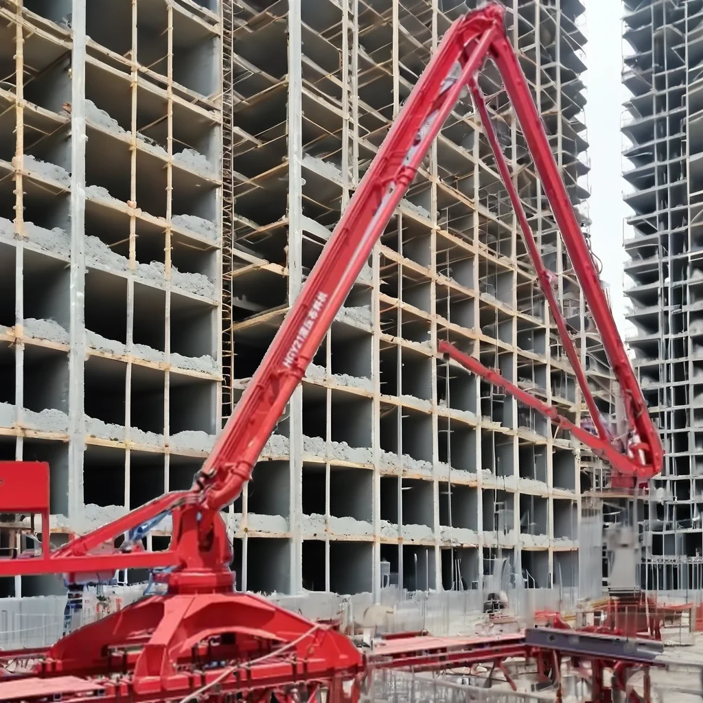 Self Climbing Hydraulic Concrete Placing Booms with Engine High Operating Efficiency Max Working Radius 23m