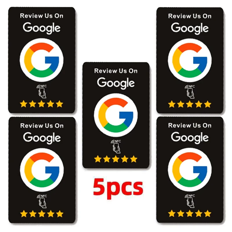 Schwarze NFC-Tap-Karte für Google-Bewertungen, sofort aktivierbar, steigert die Geschäftsbewertungen, Google-Bewertungs-Tap-NFC-Karte
