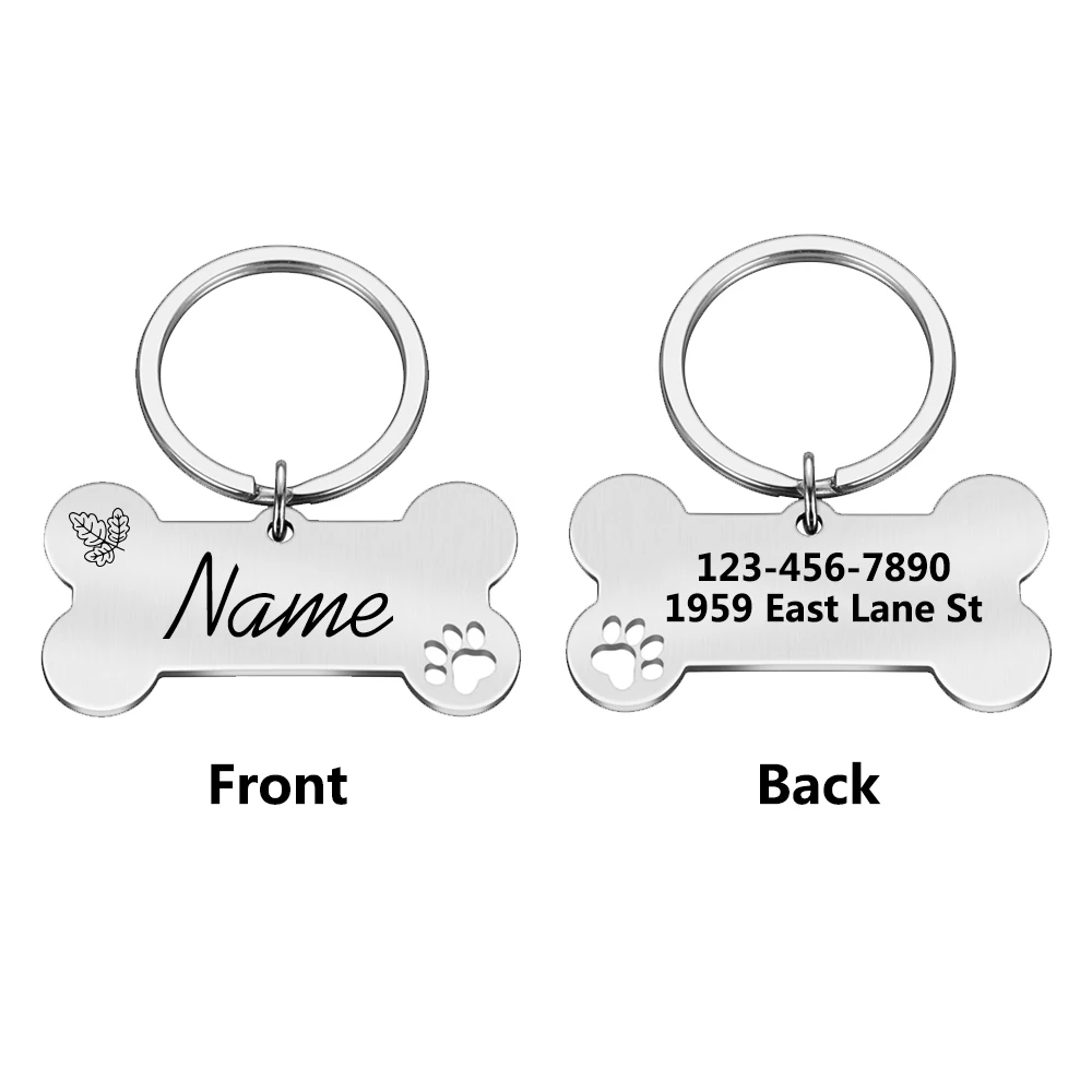 1 pc Practical Diy Dog Tag Laser Engraving Tags Pet ID Name Number Address For dog Pets