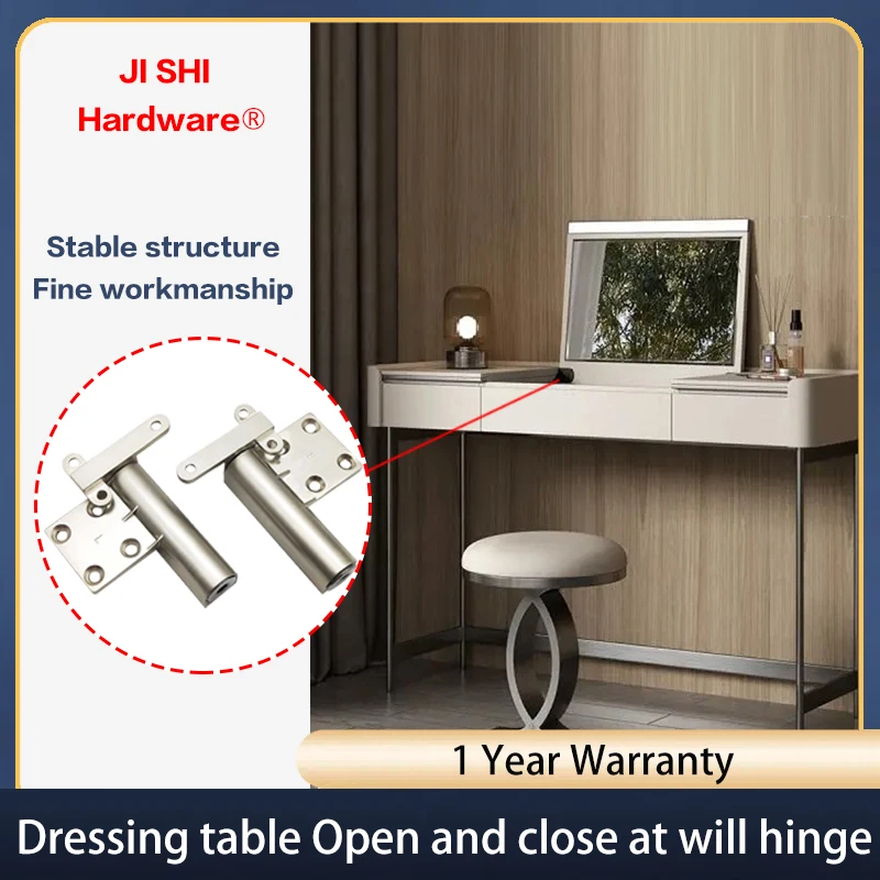 

2Pcs Dressing Table Hydraulic Buffer Hardware Hinges Can Stop At Any Time Support Connector Concealed Hinges Furniture Hardware