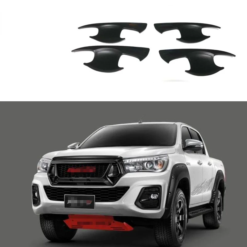 

Car Decoration Accessories Styling Door Bowl Panel Fit For TOYTA HILUX REVO 2015 2016 2017 2018 Pickup Exterior Mouldings