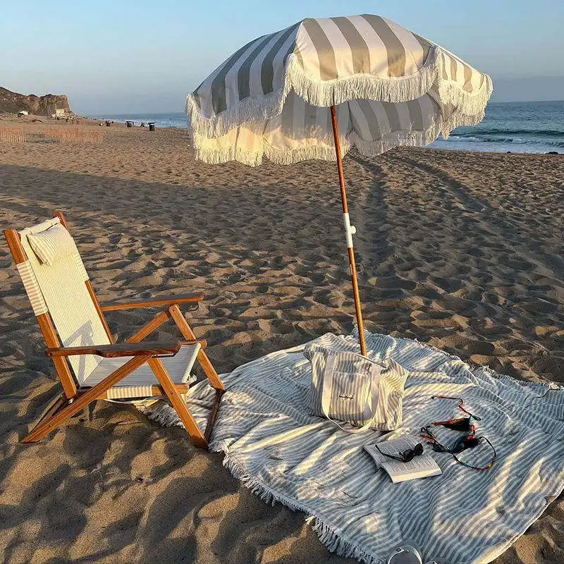 

2M Beach Umbrella Outdoor Sunscreen Portable Folding Parasol