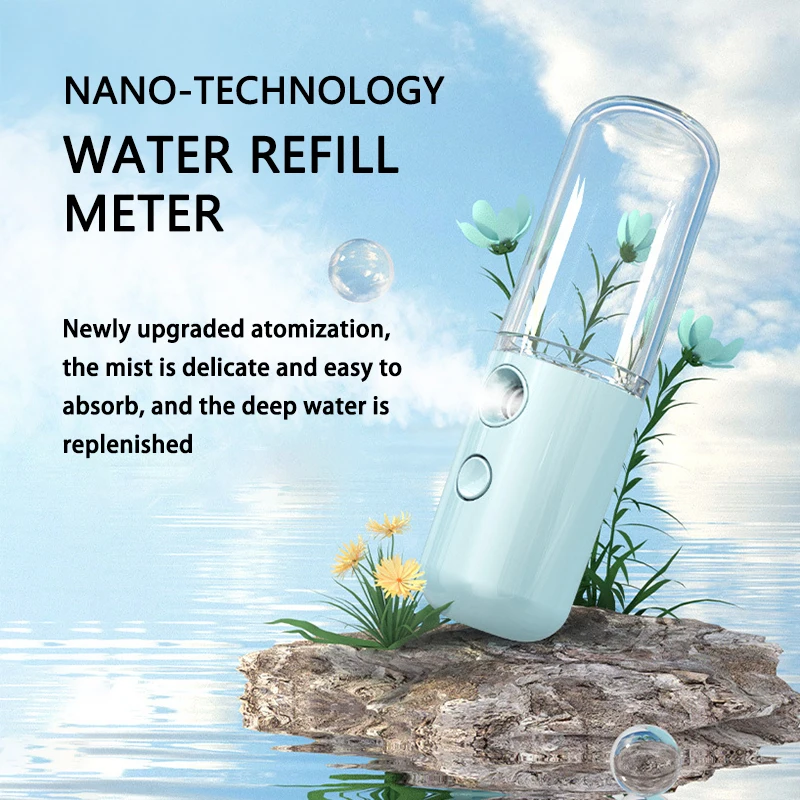 50ML Mini Humidifier Portable Facial Steamer Nano Facial Sprayer Cool Mist Maker For Face Care