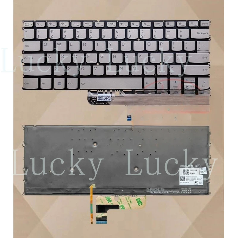 

f New for Lenovo Ideapad Yoga C940-14 C940-14IIL US Keyboard With Backlit Silver