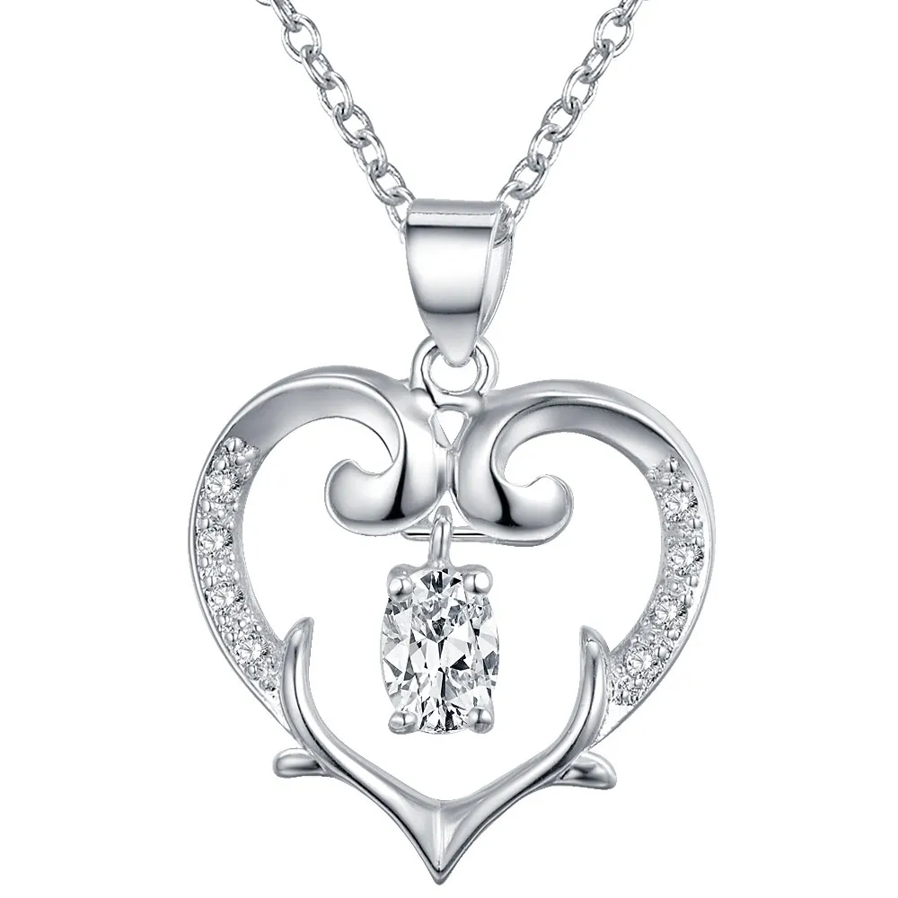 Halskette aus 925er-Sterlingsilber mit Herz-Zirkon-Anhänger für Damen, Hochzeitsschmuck, luxuriöser Modestil, Verlobung, hochwertige Geschenke