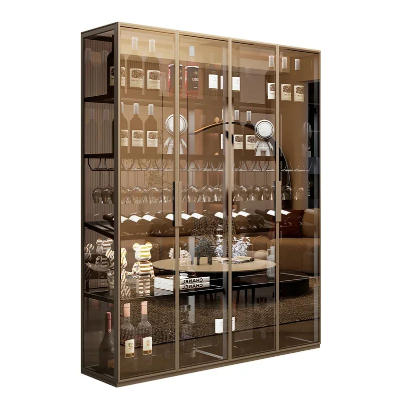 

Corner Furniture For Wine Storage Cabinet Coffe Bar Mobile Cocktail Accessories Glass Door Display Cabinet Vinoteca Wine Cooler