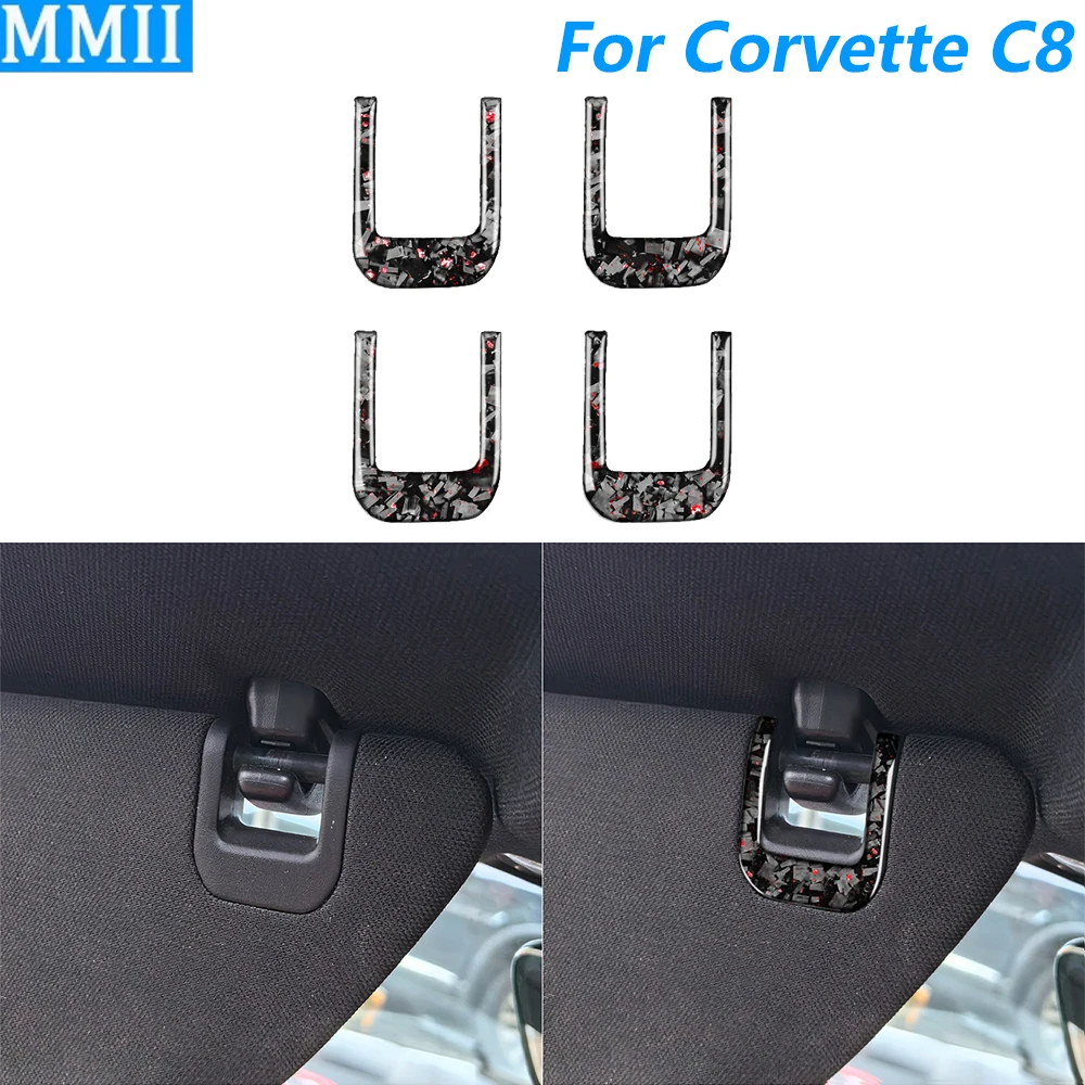 

Для Chevrolet Corvette C8 2020-2025: Накладка на передний солнцезащитный козырек из кованого карбона, декоративная наклейка, аксессуар для автомобиля