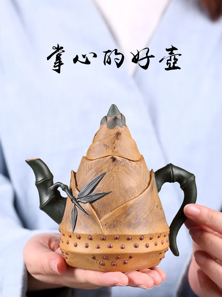 Pure Handmade Household Tea Set, Original Mine Old Section Mud Bamboo