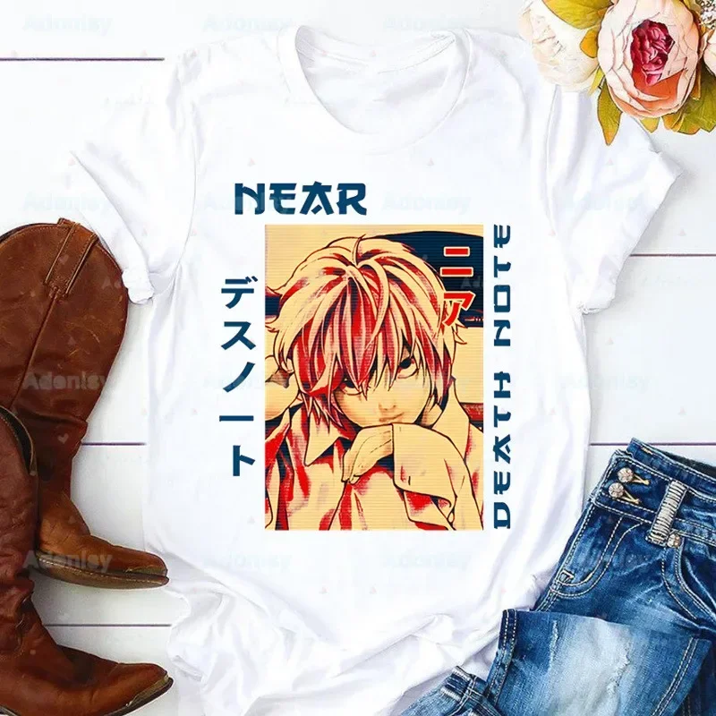 Death Note Light Yagami Vicino Ryuk L Lawliet Femme Harajuku Camisetas de verano Casual Cuello redondo Camiseta de manga corta, Drop Ship