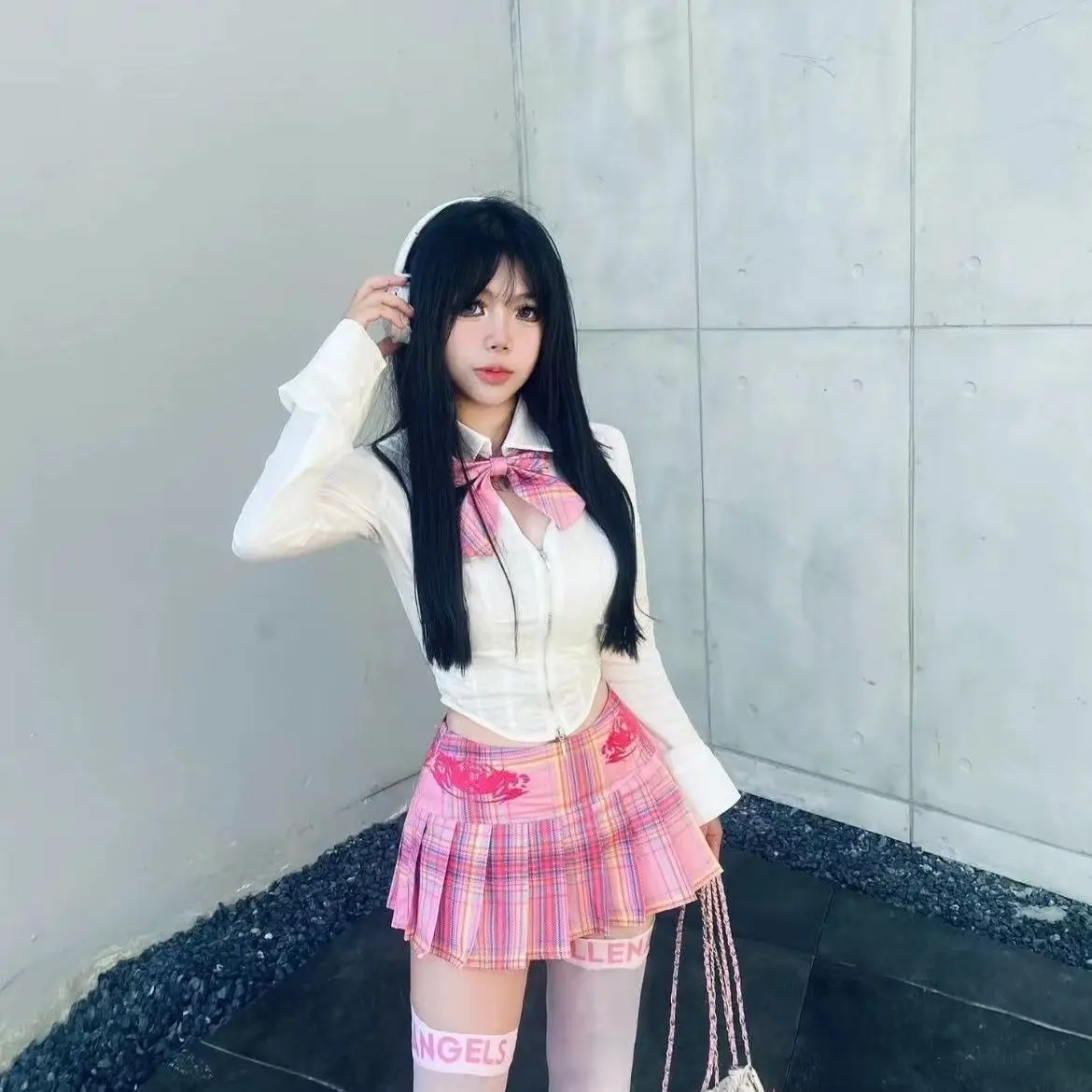 Summer Style Pure Lust Style JK Uniform Sweet Suit Female Slim High Waist Pleated Skirt College Style two-piece Jk Uniform Suit