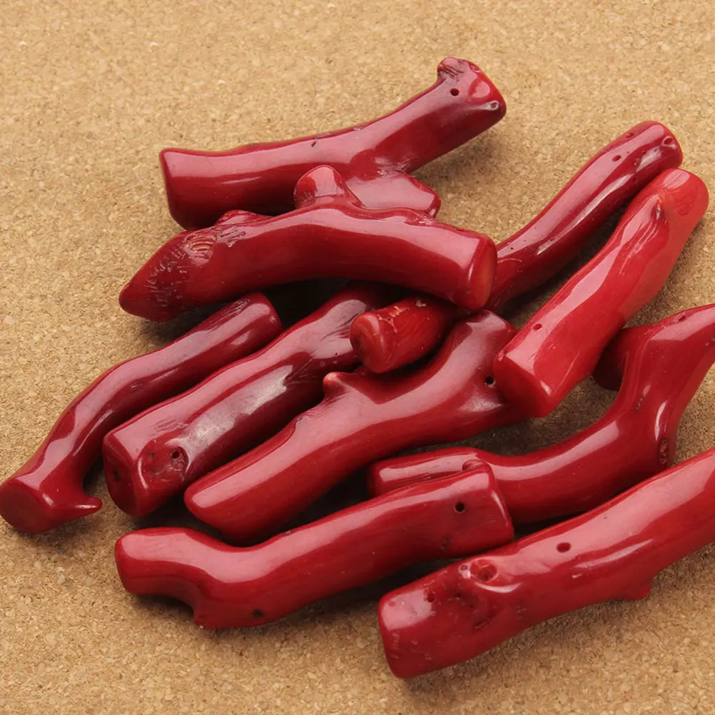 

5 Pcs Coral Tree Accessories Ornament Jewelry Pendant Beads Decoration Acessory