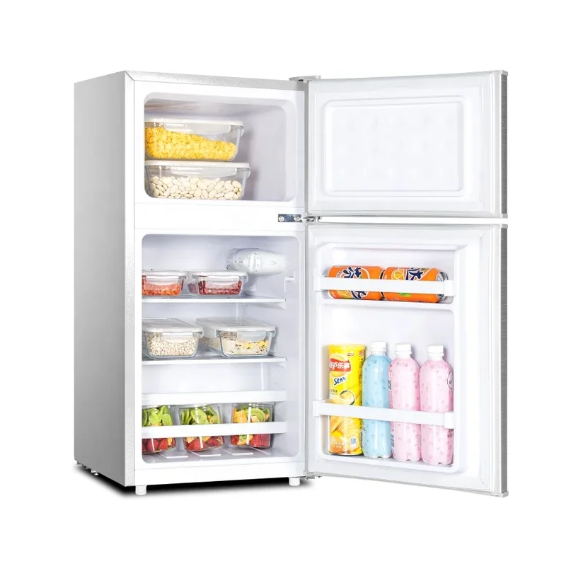 High Quality 85L Double Door Room Fridge Mini Refrigerator And Freezer