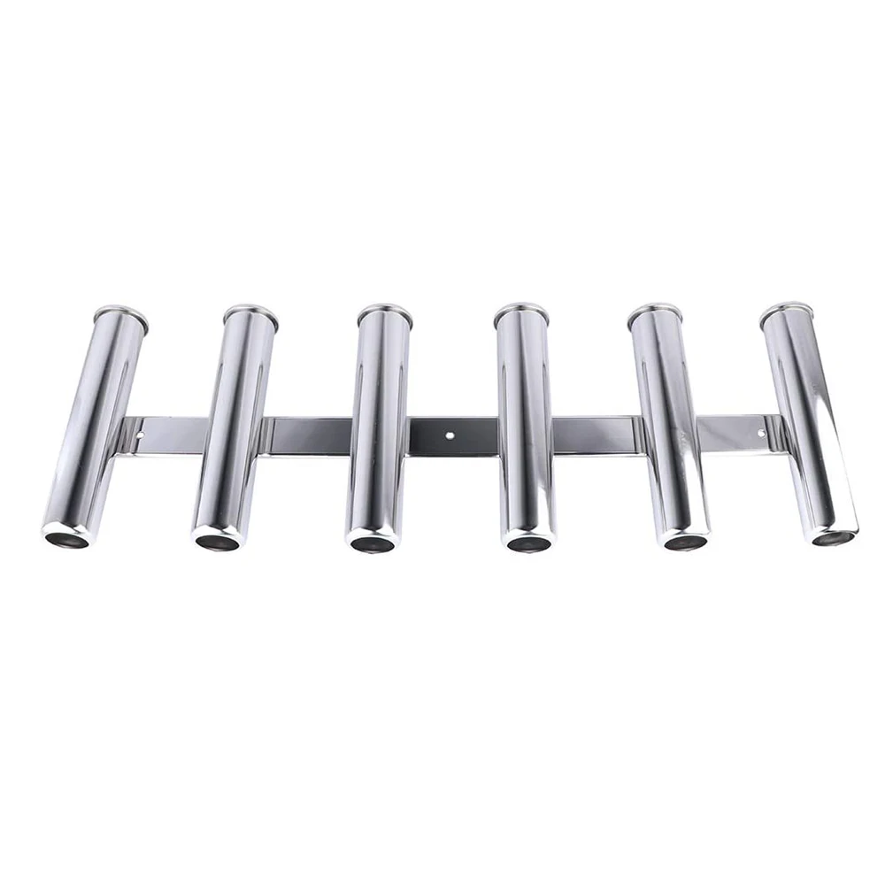 Boat Accessories The New Arrival 6 Link Fishing Rod Holder Stainless Steel 6 Tubes Pod Rack for Marine Yacht