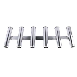 Boat Accessories The New Arrival 6 Link Fishing Rod Holder Stainless Steel 6 Tubes Pod Rack for Marine Yacht