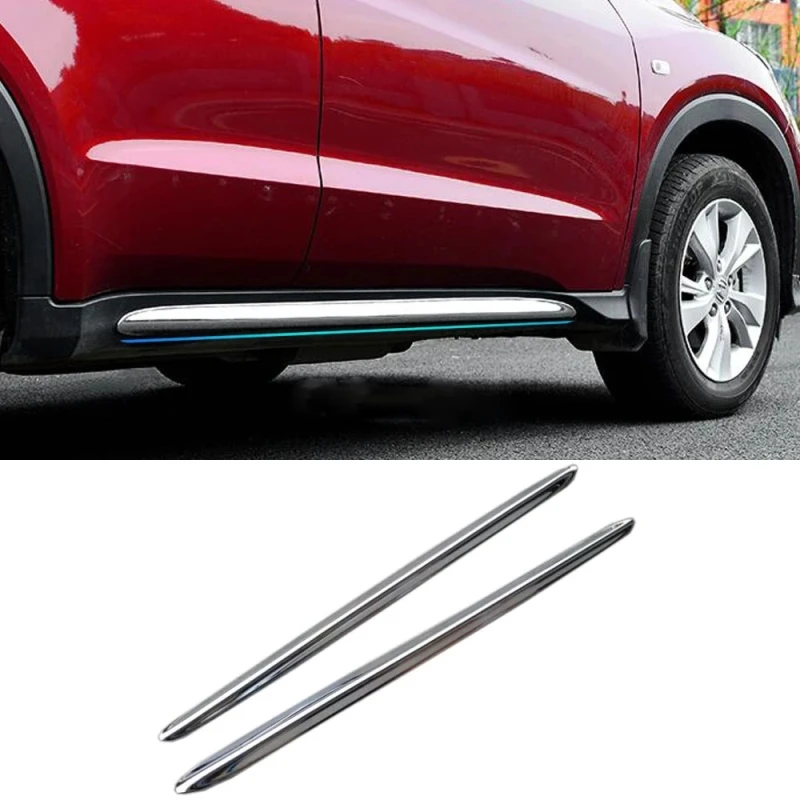 For Honda HRV HR-V Vezel 2014-2018  Exterior ABS Chrome Side Skirt Door Lining Body Moulding Cover Trims Decoration