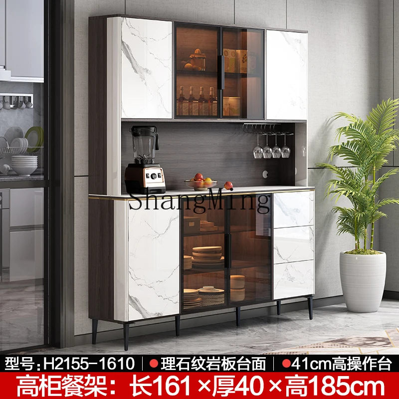 DHY light luxury rock slab dining side cabinet against the wall high cabinet household storage cabinet