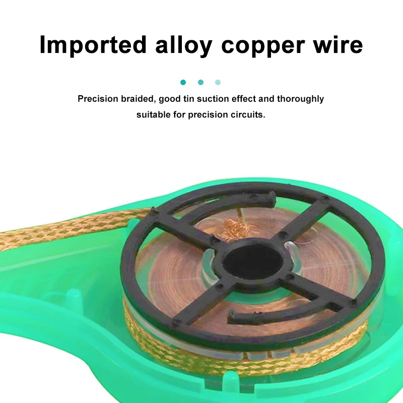 Kawat sumbu Solder 1.5-3.5mm, Solder tembaga, kawat sumbu las, pasta Solder hisap timah, alat perbaikan ponsel menghilangkan Solder