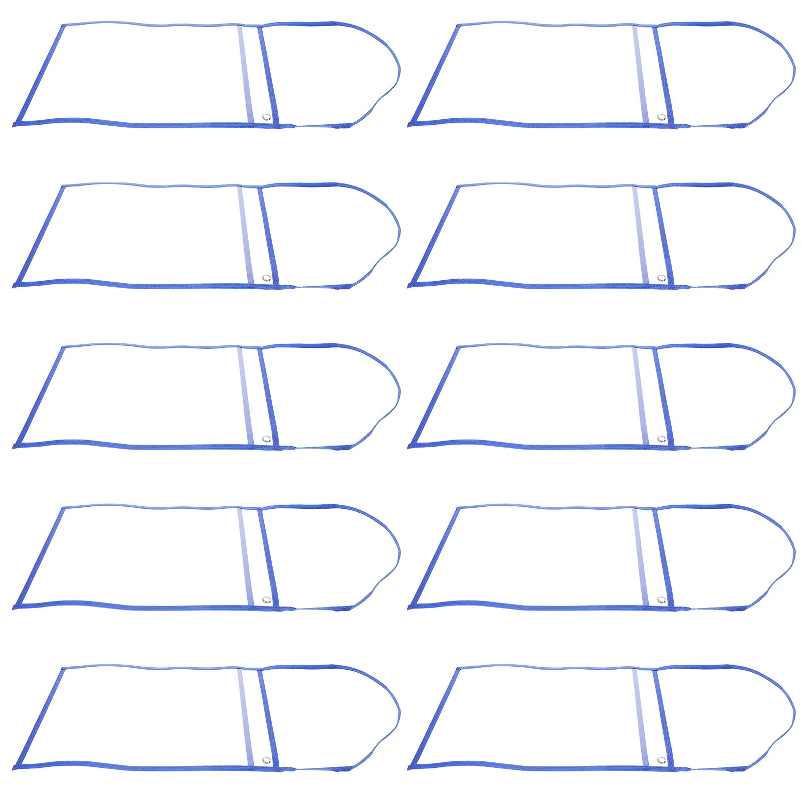 10Pcs Clear Document Organizer File Holders Transparent File Bags Pet Polyester Office School Daily Use Document Folders