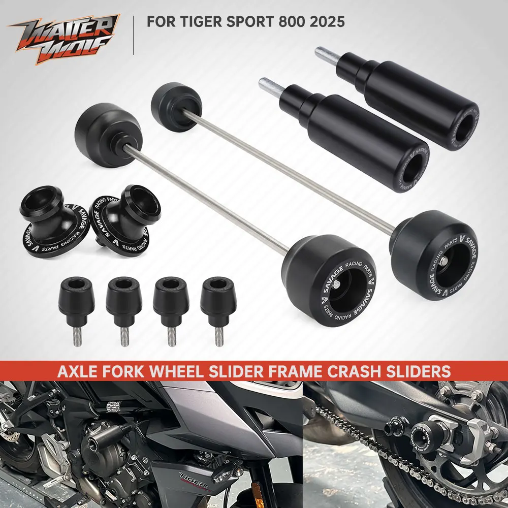 

2025 Motorcycle Frame Slider Wheel Sliders Fork Fender Swingarm Stand Screw For Tiger Sport 800 Crash Sliders Falling Protector